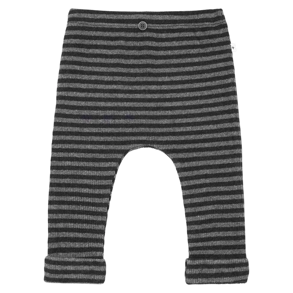 1  In The Family Baby And Child Eusebi Leggings Anthracite Grey Stripes