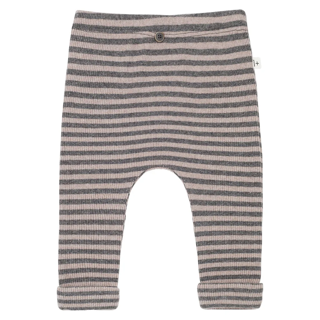 1  In The Family Baby And Child Eusebi Leggings Old Rose Pink Stripes