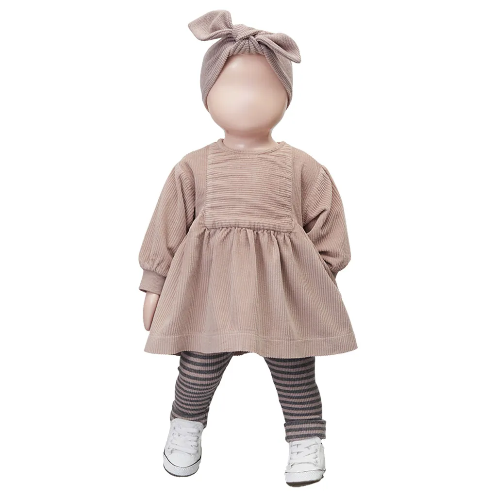 1  In The Family Baby And Child Eusebi Leggings Old Rose Pink Stripes