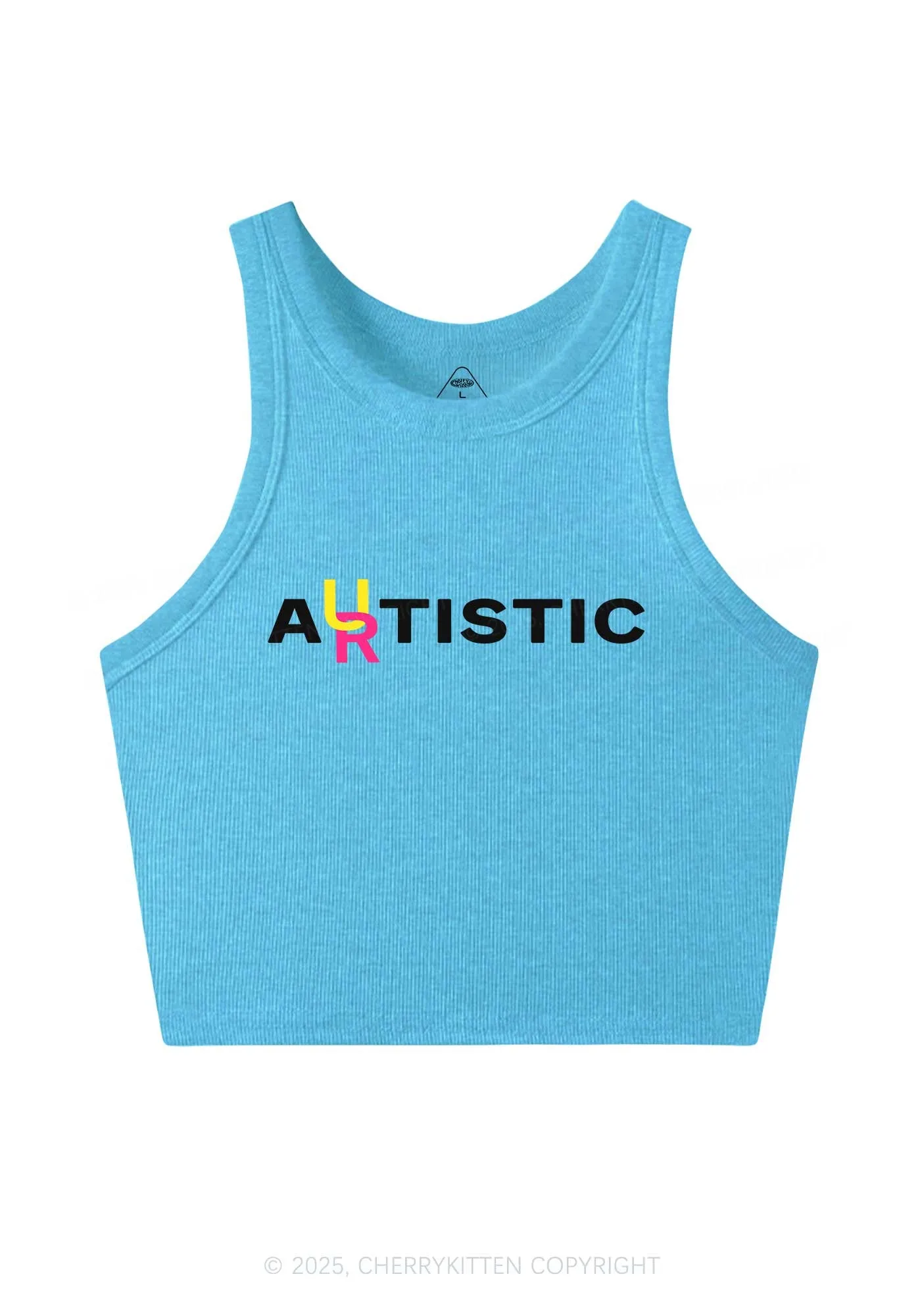 Autistic Artistic Y2K Crop Tank Top Cherrykitten
