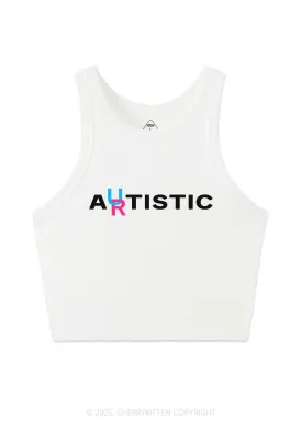Autistic Artistic Y2K Crop Tank Top Cherrykitten