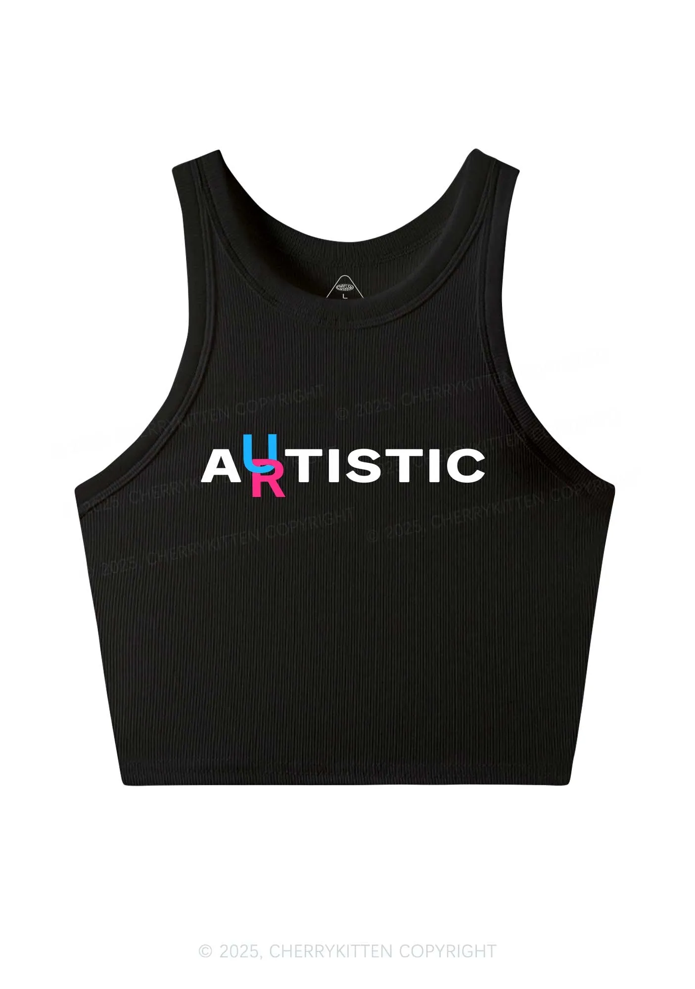 Autistic Artistic Y2K Crop Tank Top Cherrykitten