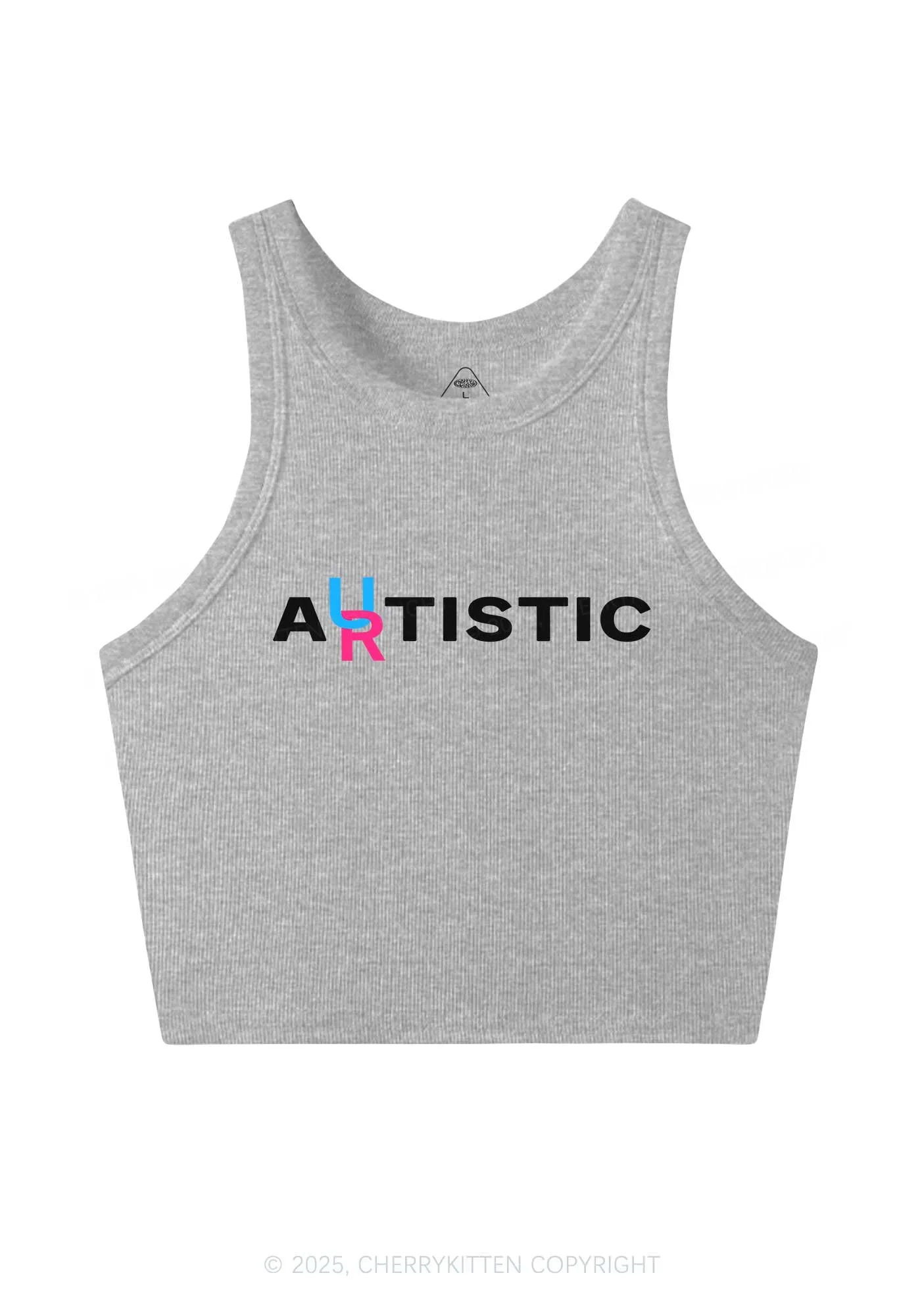 Autistic Artistic Y2K Crop Tank Top Cherrykitten