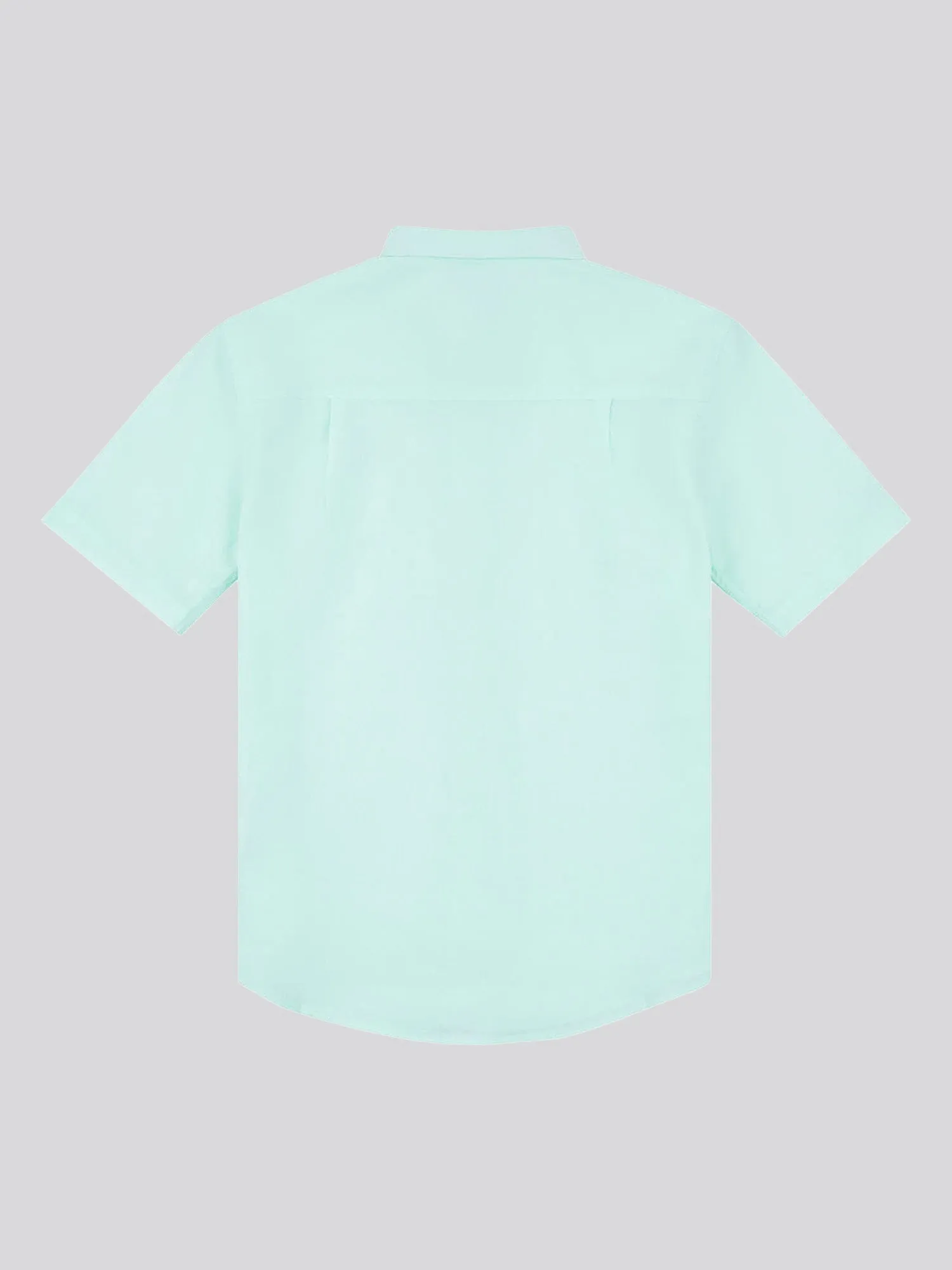 Boys Linen Blend Short Sleeve Shirt in Honey Dew