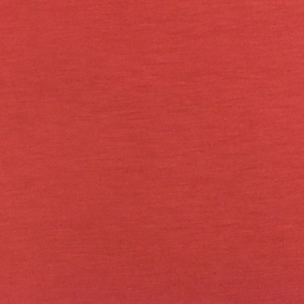 Bright Coral Red Solid Stretch Spandex Bamboo Jersey Knit Fabric