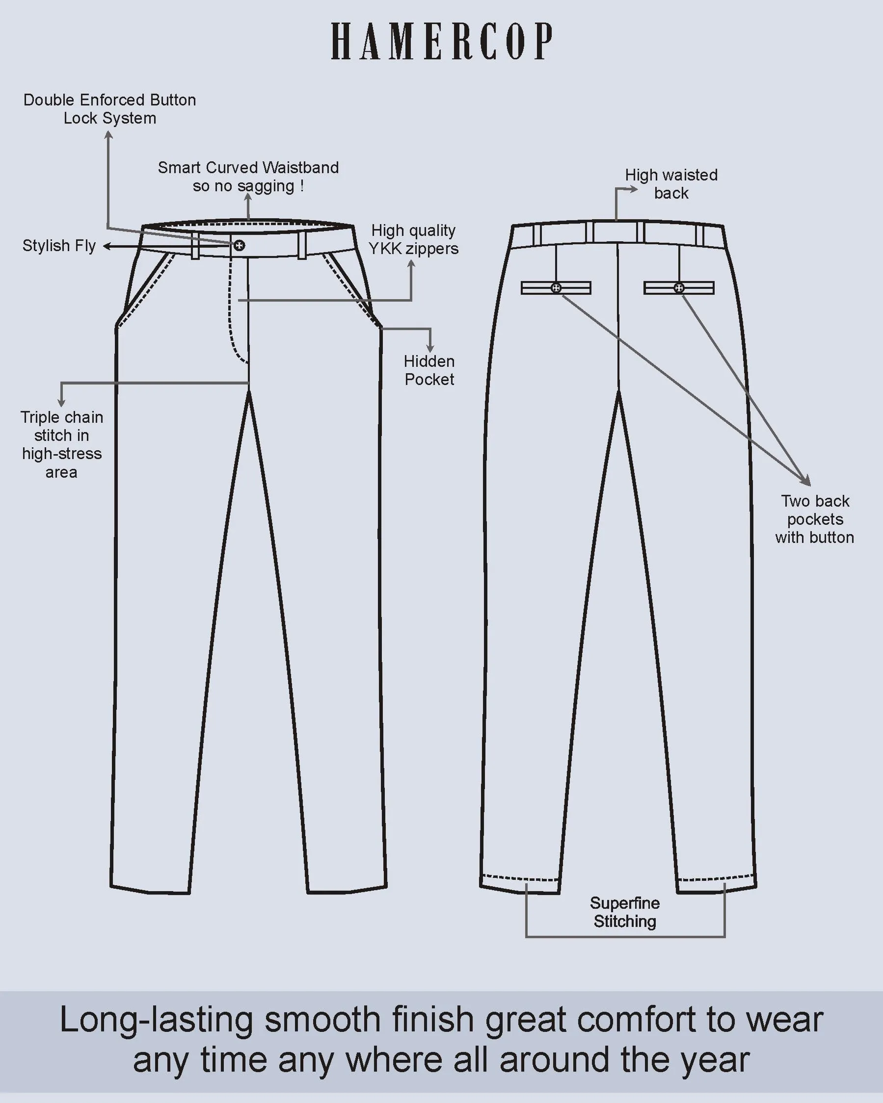 Chocolate Brown Stretch Cotton Chinos