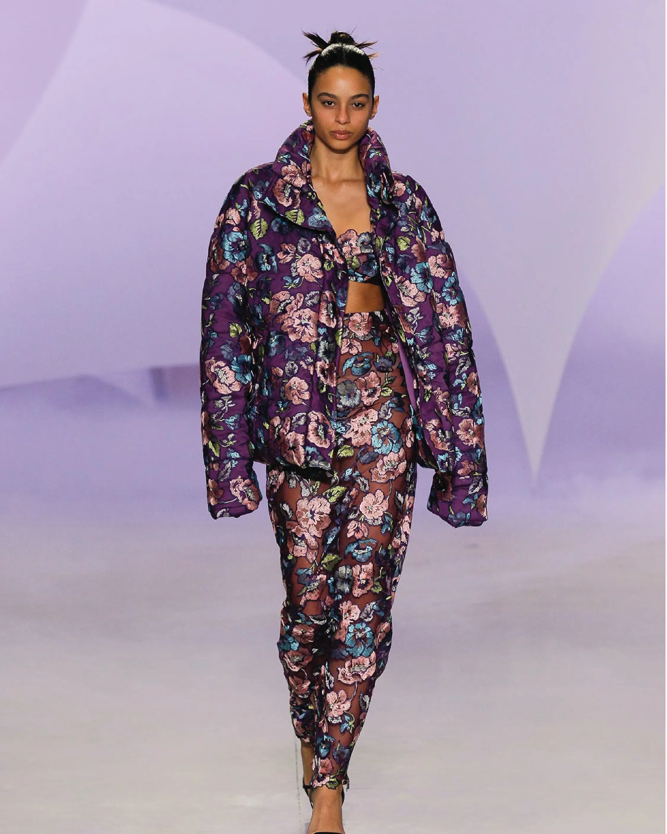 Embroidered Puffer Jacket