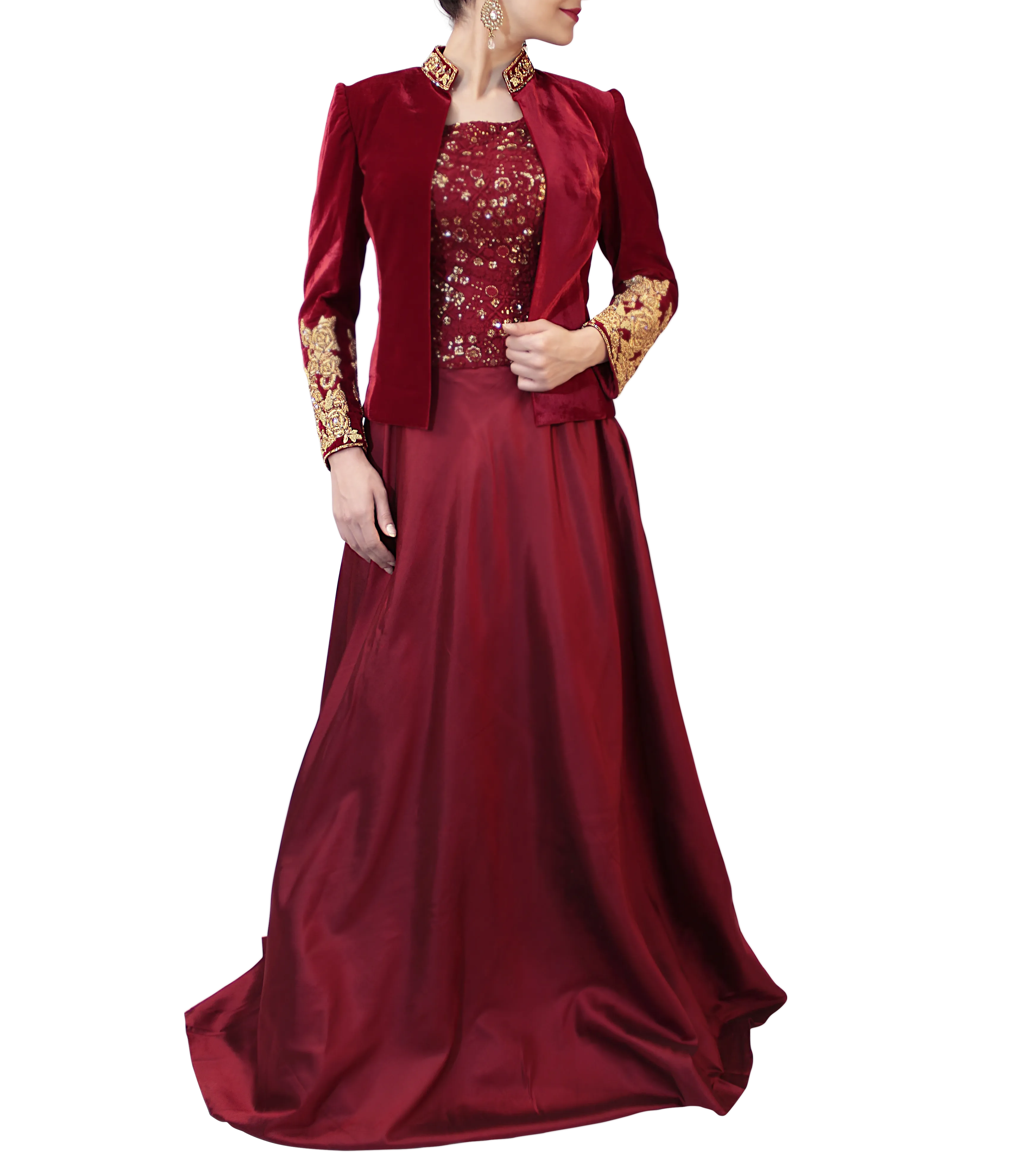 MAROON GOWN