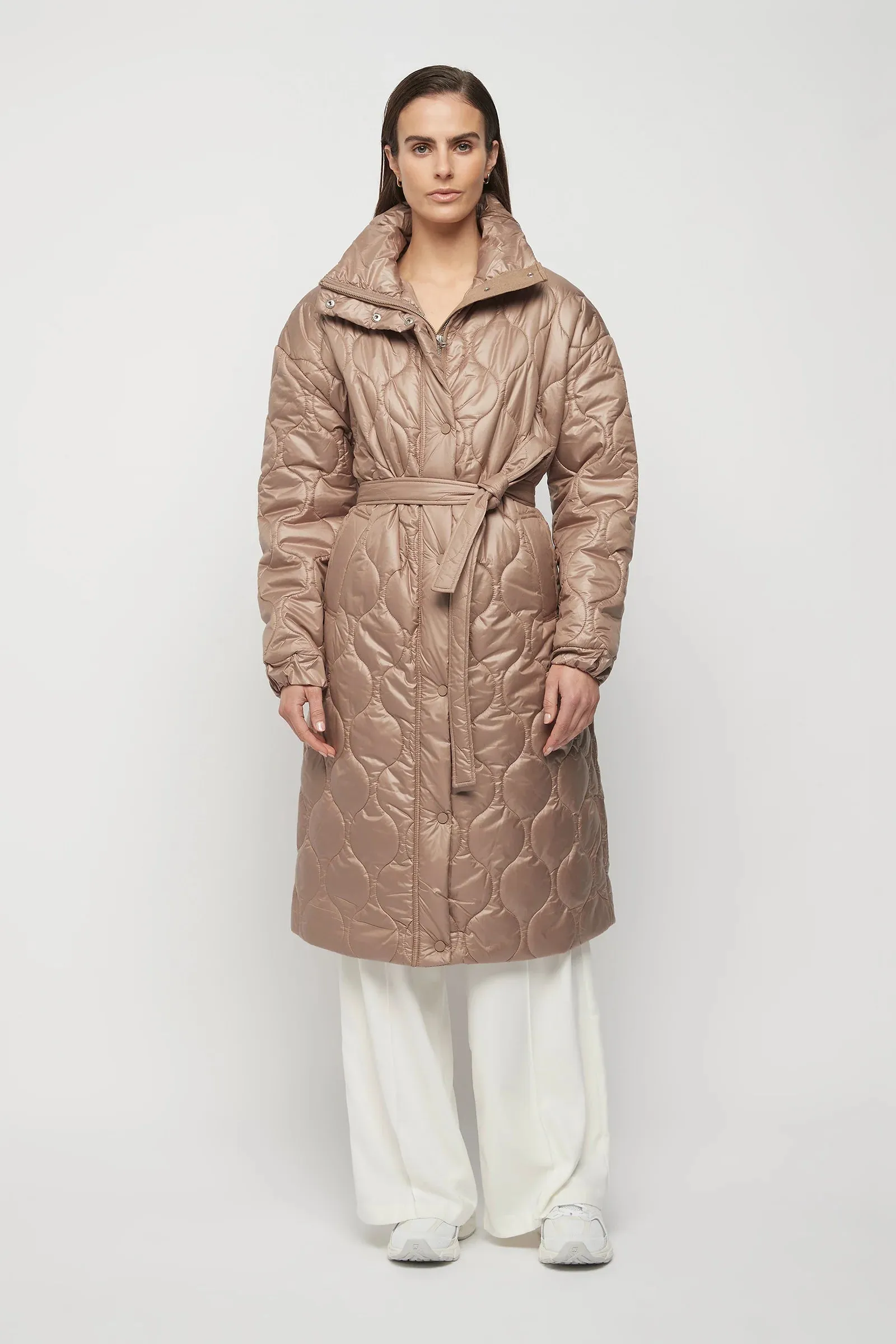 Maxwell Quilted Oversized Coat Cornstalk