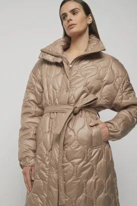 Maxwell Quilted Oversized Coat Cornstalk