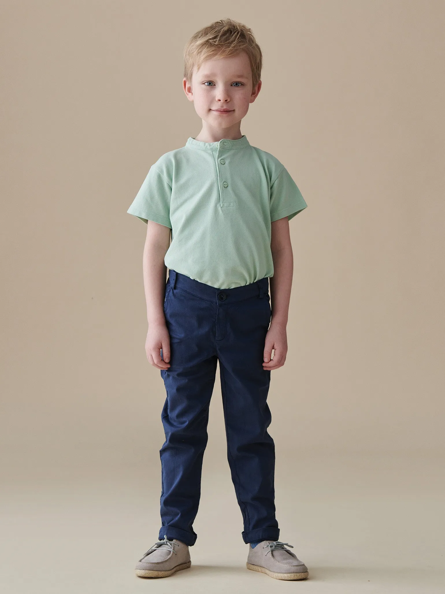 Navy Elio Boy Chinos