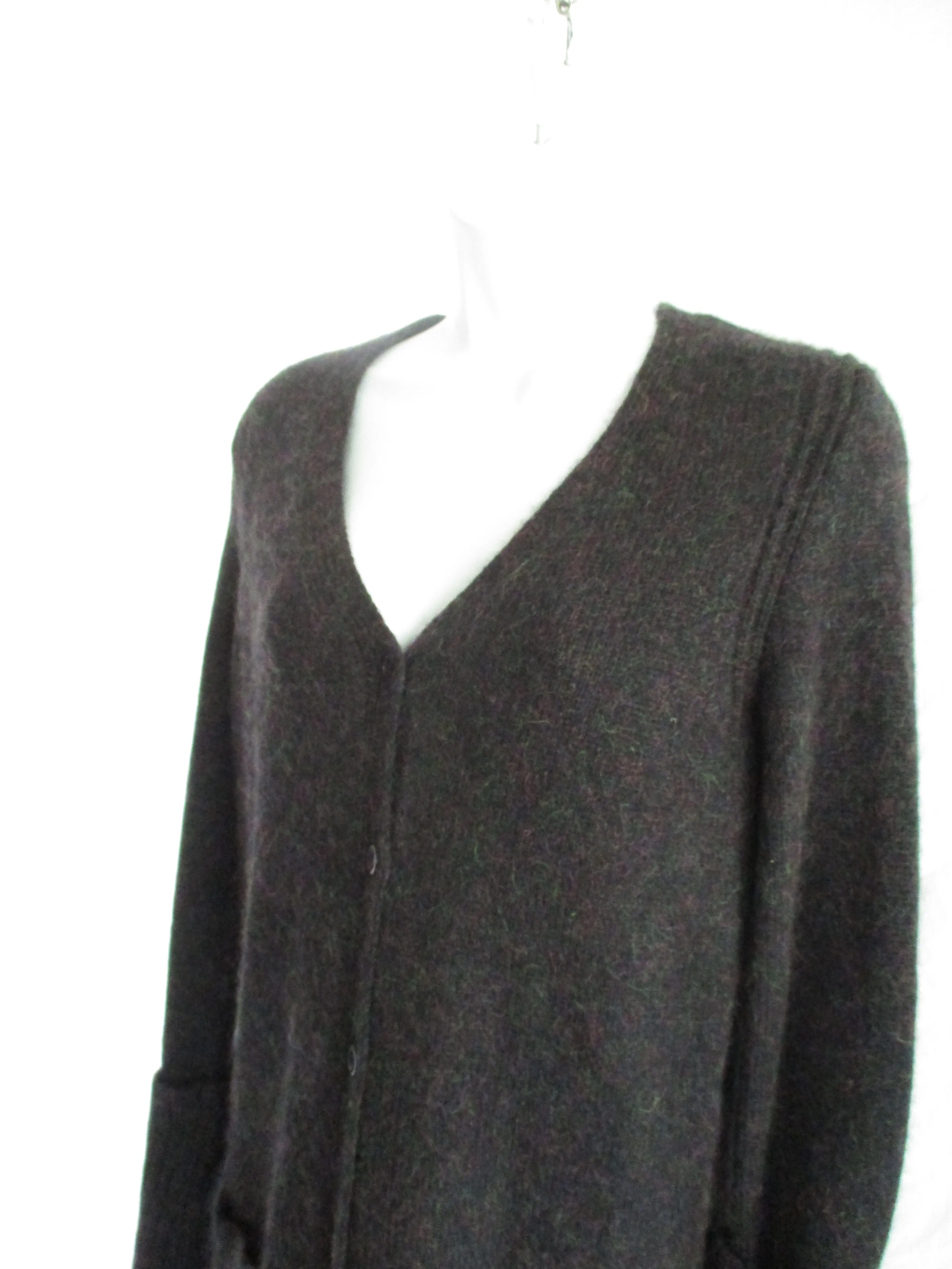 NWT NEW CHRISTIAN DIOR PARIS Cashmere Cardigan Noir jacket coat Dress 34 CHARCOAL