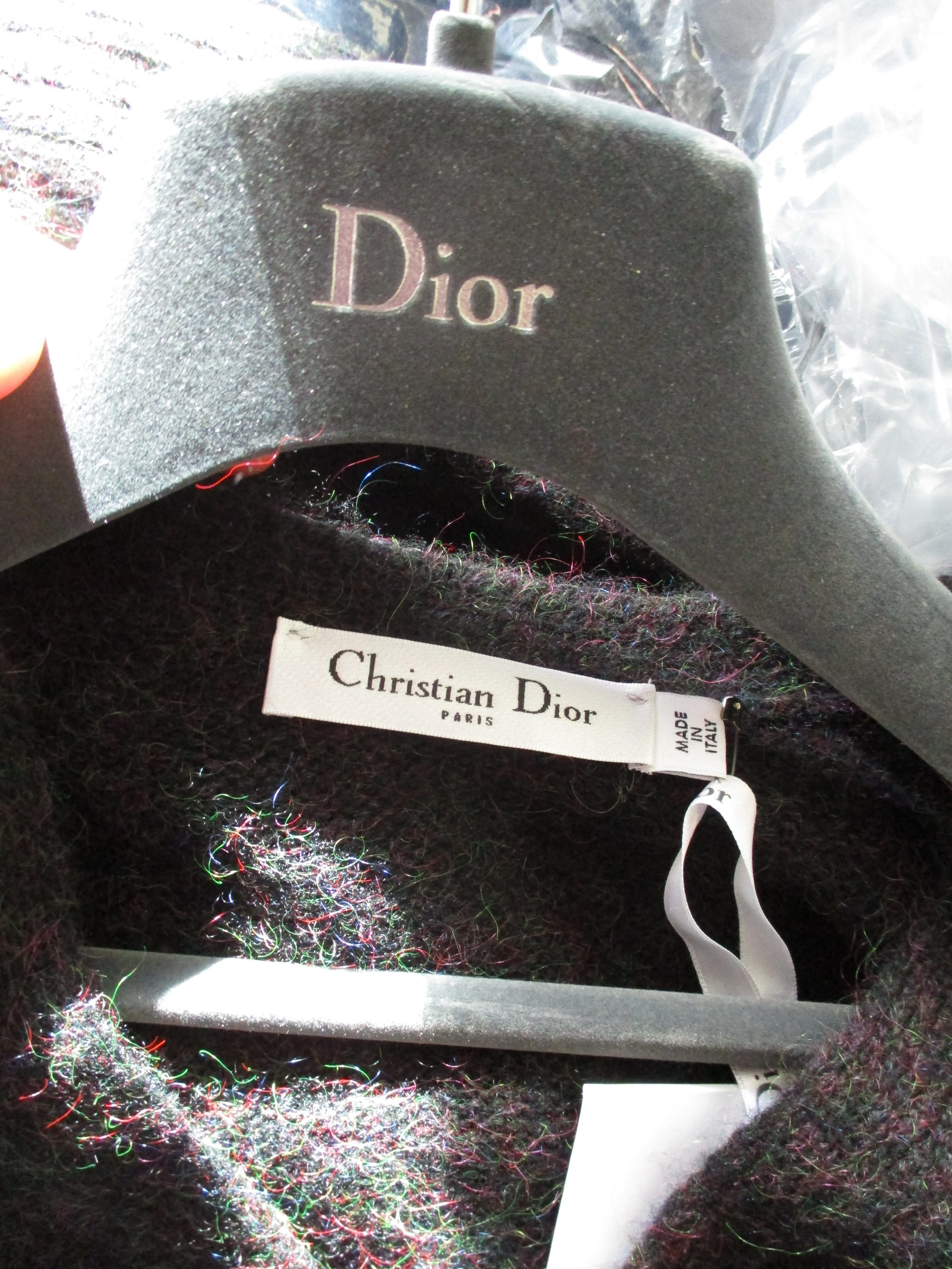 NWT NEW CHRISTIAN DIOR PARIS Cashmere Cardigan Noir jacket coat Dress 34 CHARCOAL