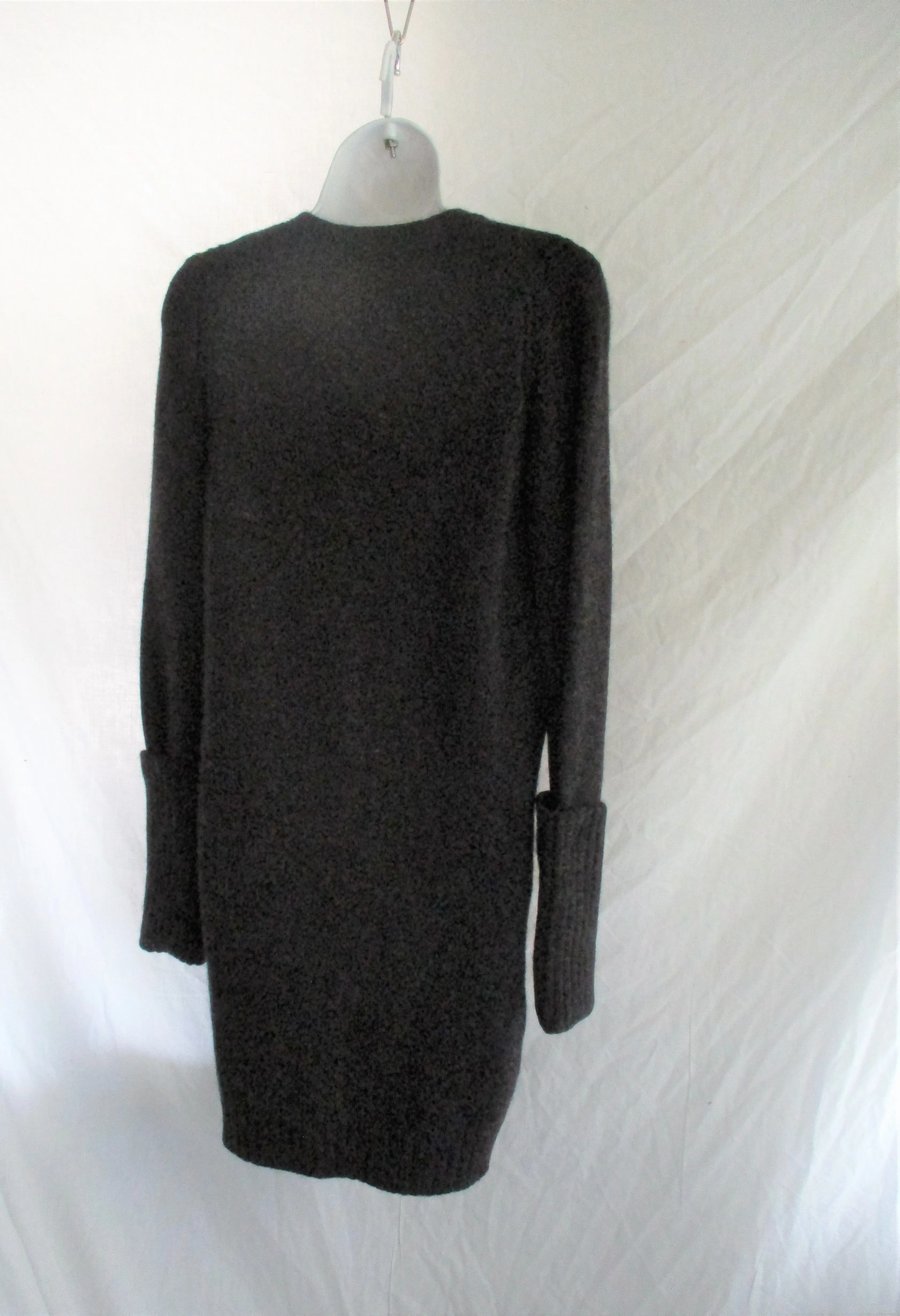 NWT NEW CHRISTIAN DIOR PARIS Cashmere Cardigan Noir jacket coat Dress 34 CHARCOAL