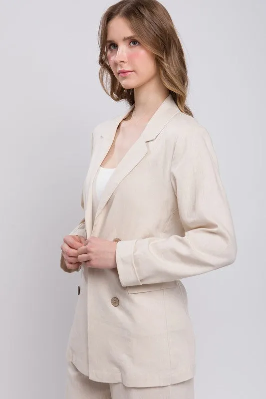 OverSized Blazer de Lino 4 botones