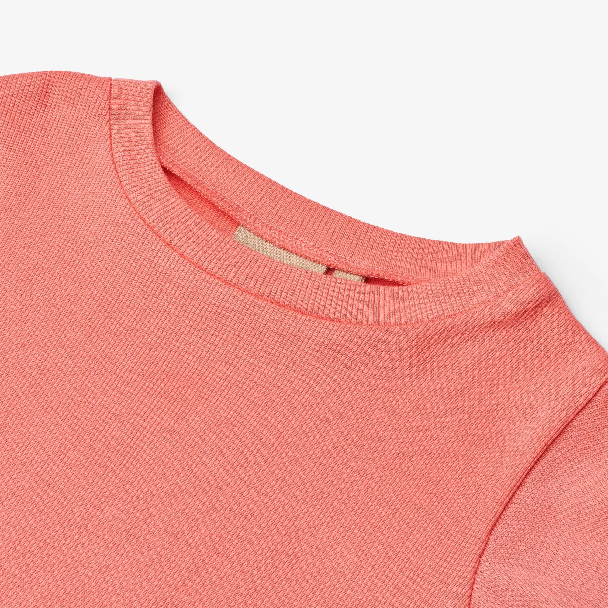 Rib T-Shirt S/S Irene - light coral