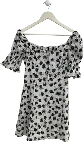 Urban Bliss White Floral Print Mini Dress UK 10
